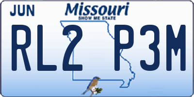 MO license plate RL2P3M