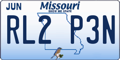 MO license plate RL2P3N