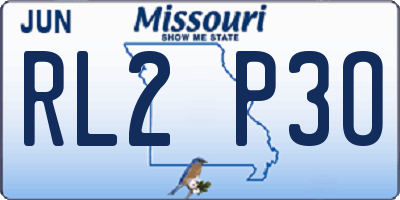 MO license plate RL2P3O