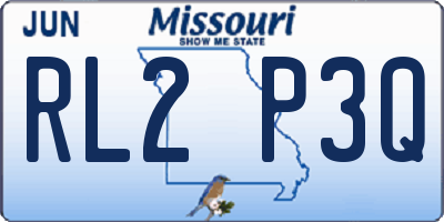 MO license plate RL2P3Q