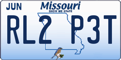 MO license plate RL2P3T