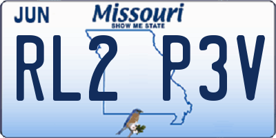 MO license plate RL2P3V