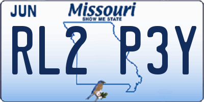 MO license plate RL2P3Y