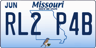 MO license plate RL2P4B