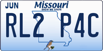 MO license plate RL2P4C
