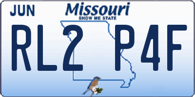 MO license plate RL2P4F