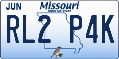 MO license plate RL2P4K