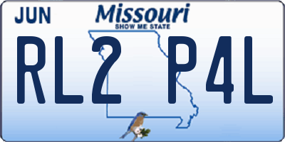 MO license plate RL2P4L