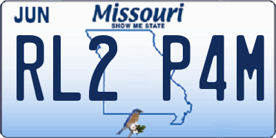 MO license plate RL2P4M