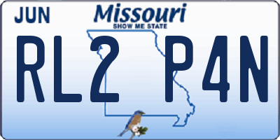 MO license plate RL2P4N