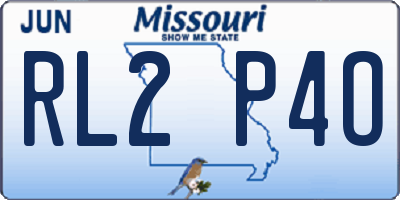 MO license plate RL2P4O
