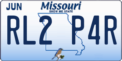 MO license plate RL2P4R