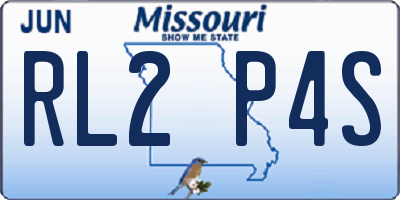 MO license plate RL2P4S