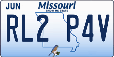 MO license plate RL2P4V
