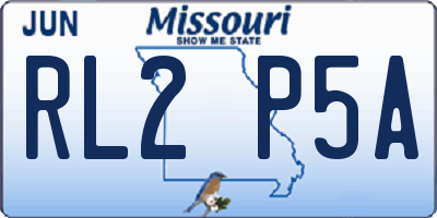 MO license plate RL2P5A