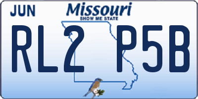 MO license plate RL2P5B