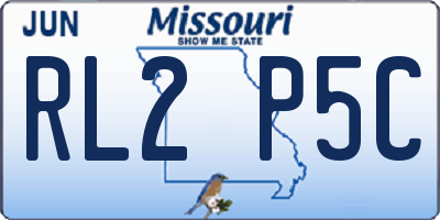 MO license plate RL2P5C