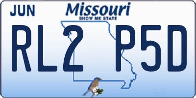 MO license plate RL2P5D