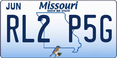 MO license plate RL2P5G