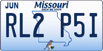 MO license plate RL2P5I