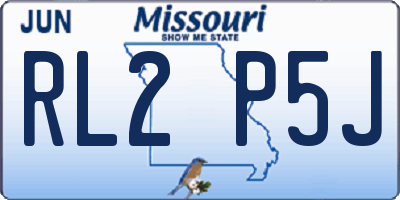 MO license plate RL2P5J