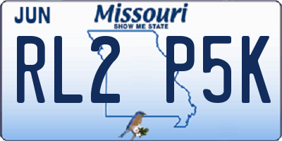 MO license plate RL2P5K