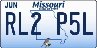 MO license plate RL2P5L