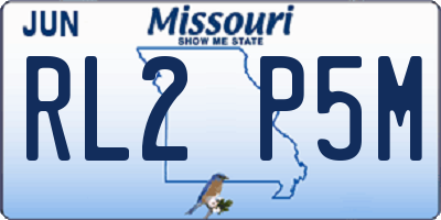 MO license plate RL2P5M