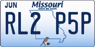 MO license plate RL2P5P