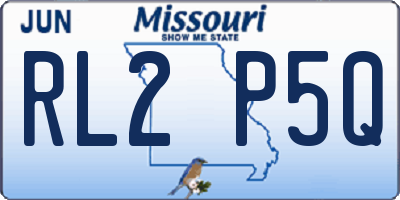 MO license plate RL2P5Q