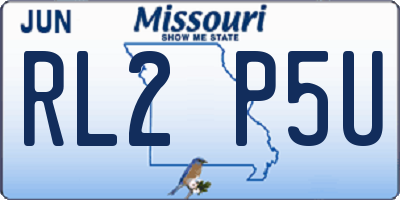 MO license plate RL2P5U