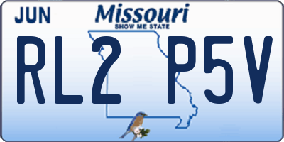 MO license plate RL2P5V