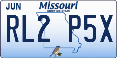 MO license plate RL2P5X