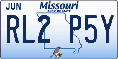 MO license plate RL2P5Y