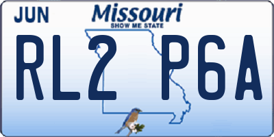 MO license plate RL2P6A
