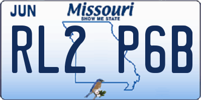 MO license plate RL2P6B