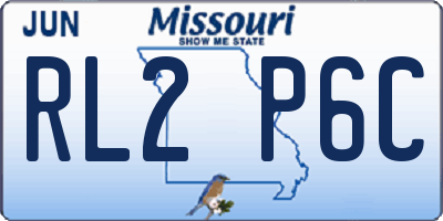 MO license plate RL2P6C