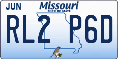 MO license plate RL2P6D
