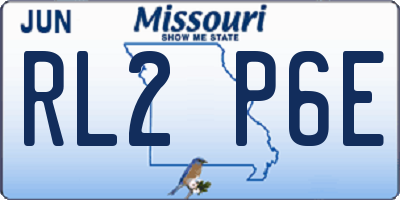 MO license plate RL2P6E