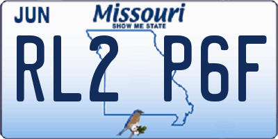 MO license plate RL2P6F