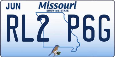 MO license plate RL2P6G