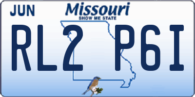 MO license plate RL2P6I