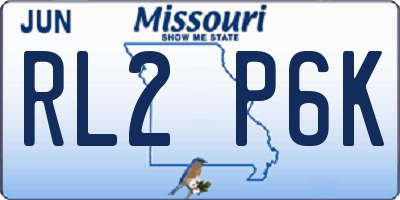 MO license plate RL2P6K