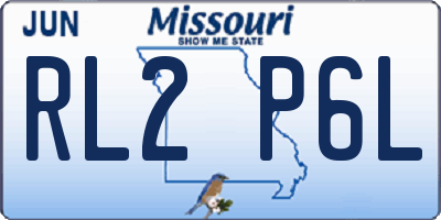 MO license plate RL2P6L