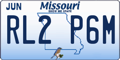 MO license plate RL2P6M