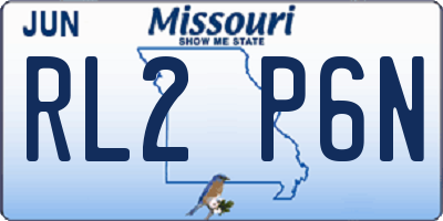 MO license plate RL2P6N