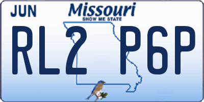 MO license plate RL2P6P
