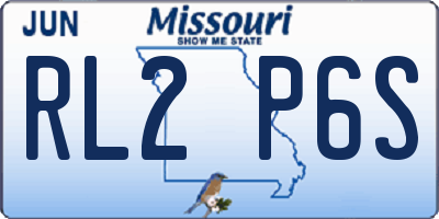MO license plate RL2P6S