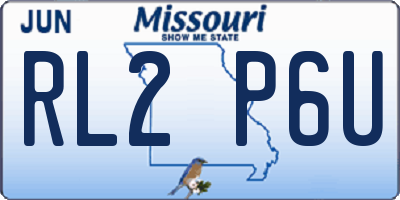 MO license plate RL2P6U