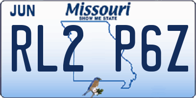 MO license plate RL2P6Z